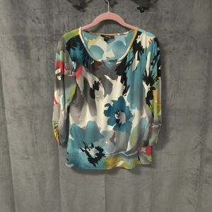 Style and Co. Abstract Print Top Size PS